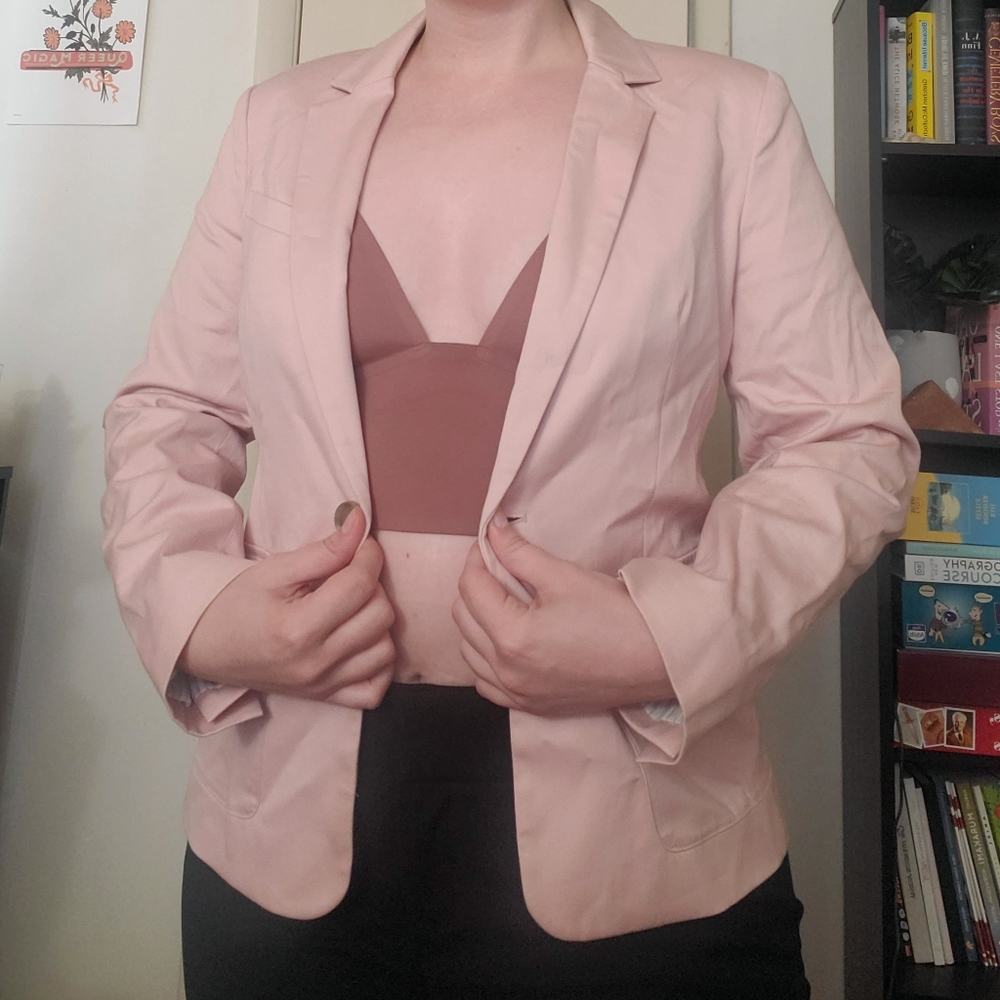 Express blush pink blazer